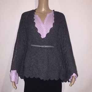 Rebecca Taylor alpaca cape EUC Sz M